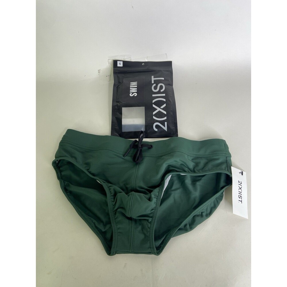 2XIST Essentials Rio Swim Brief Swimwear Bottoms Hunter Green Mens Size S